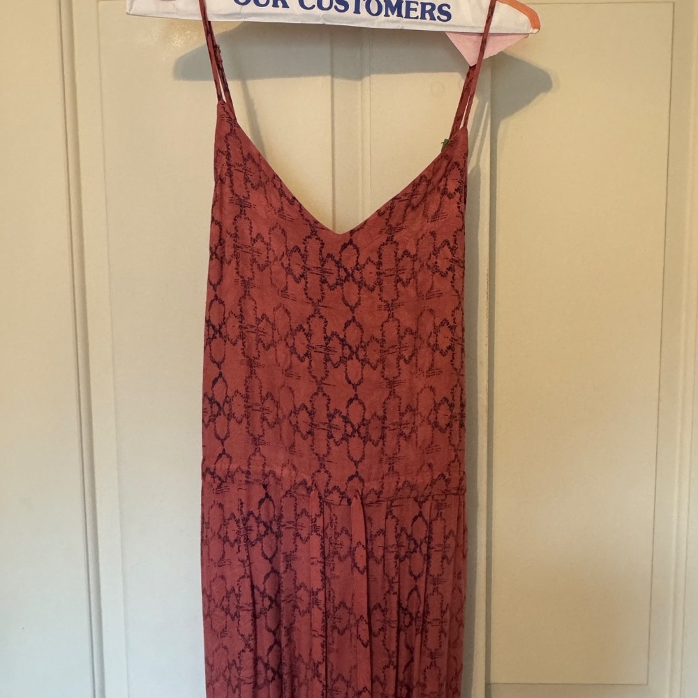 Free People Sunset Jumpsuit – Tomato Combo – Size Small